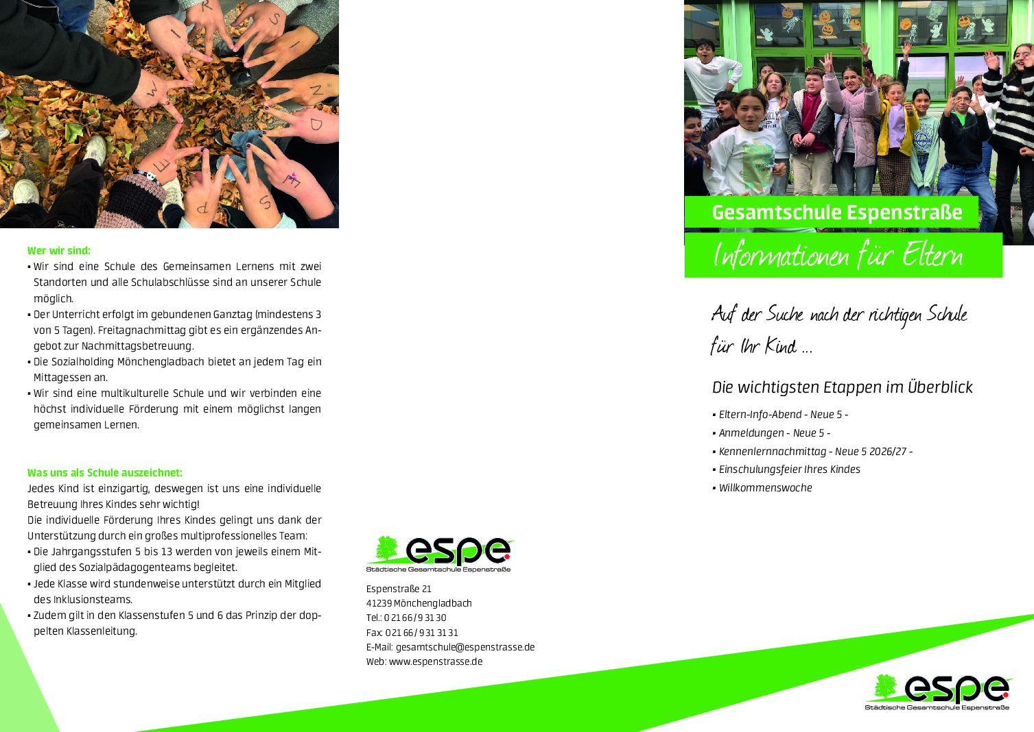 Anmeldungen Schuljahr 26/27